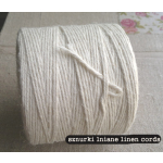 sznurek lniany biały white linen cord